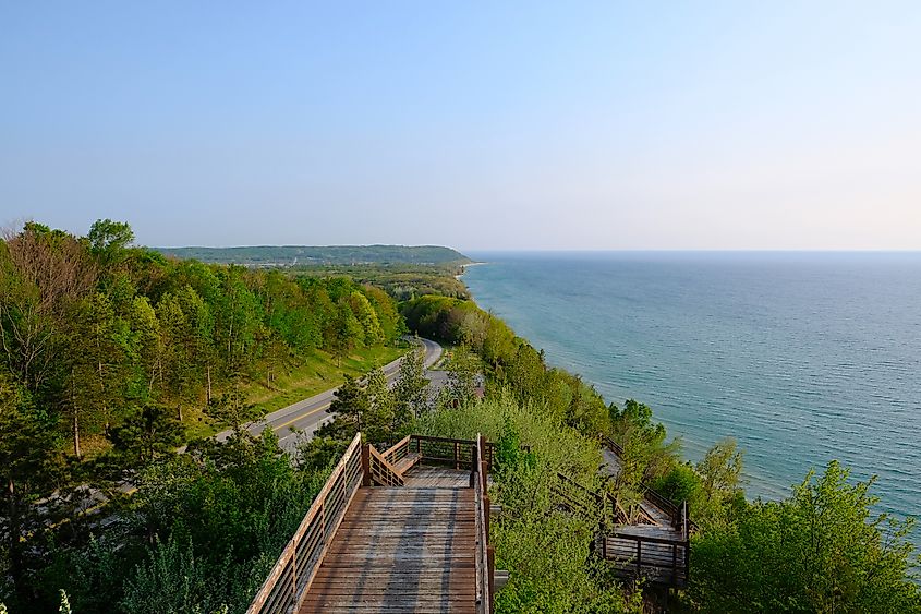Overlook of Lake Michigan near Arcadia, Michigan.