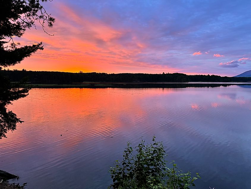 Sunrise in Eustis, Maine.