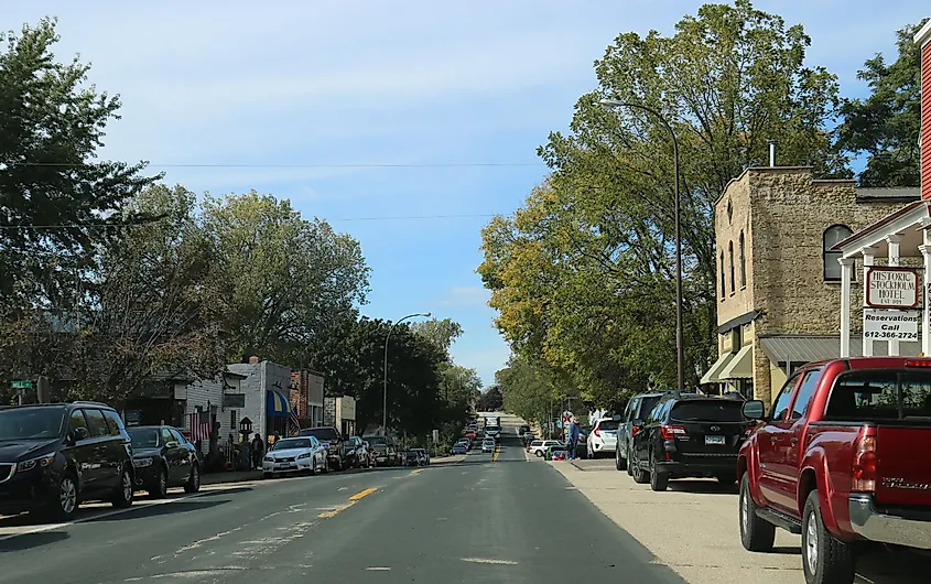 Downtown Stockholm on WIS35 in Wisconsin.