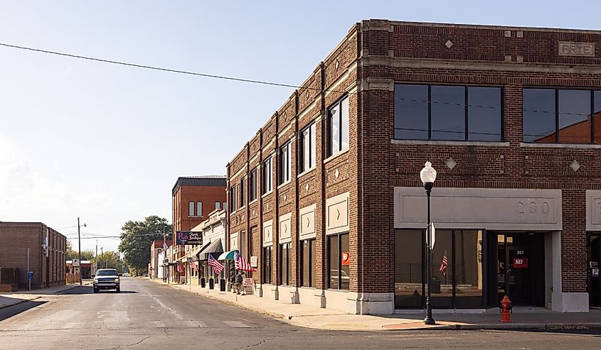 The old business district on Choctaw Avenue