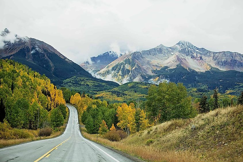 Peak to Peak Scenic Byway in Colorado, via 