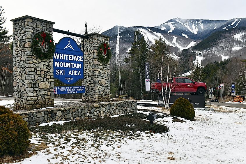 Whiteface skiing area in Wilmington, New York. Image credit via nyker via Shutterstock.com
