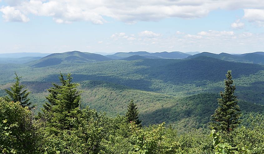 View from Saratoga Springs, New York mountain