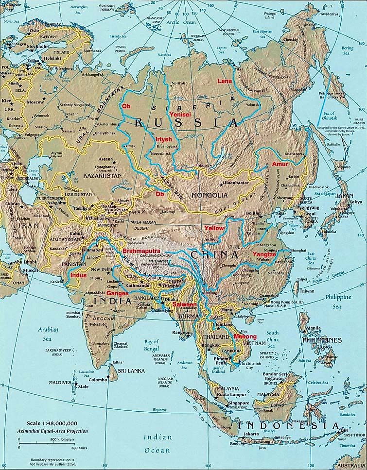The Longest Rivers Of Asia WorldAtlas