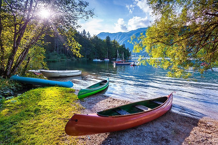 Bohinj Lake in the Slovenian Alps.