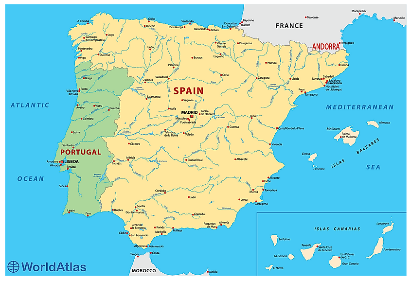 Iberian Peninsula map