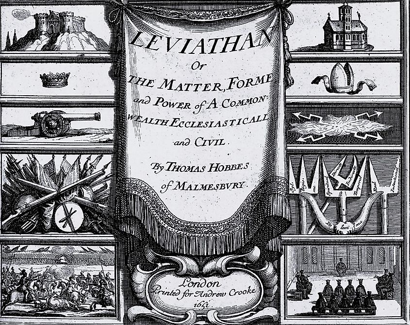 Leviathan by Thomas Hobbes; engraving by Abraham Bosse