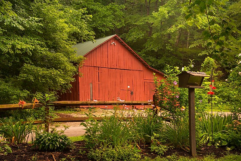 Barn at Clear Creek Metro Park in Ohio.