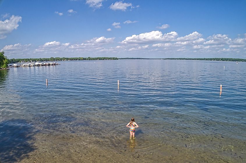 Lake Okoboji is a popular Tourist Area known as the Great Lakes of Iowa.