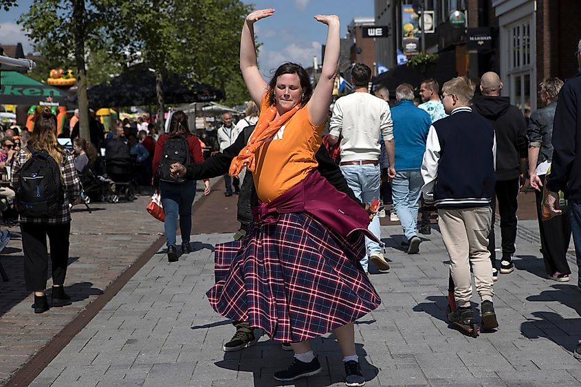 King's Day in Hoogeveen, Netherlands.