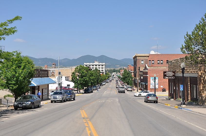Main Street in Lewiston, Montana
