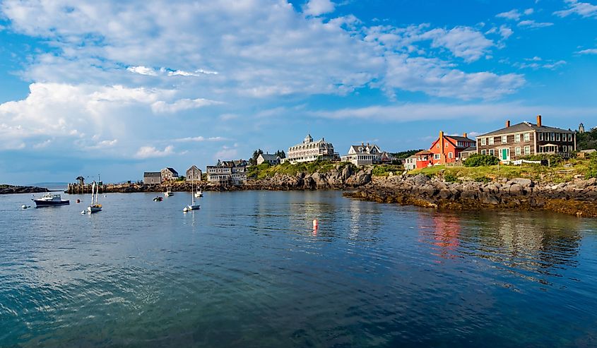 Late afternoon along the coastline of Monhegan Island, Maine.