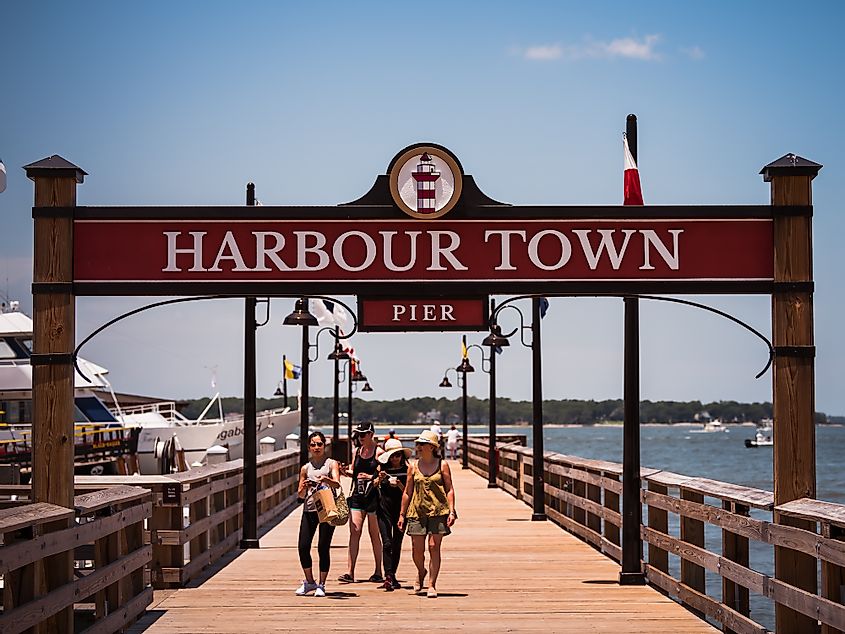 Harbor town pier in Hilton Head
