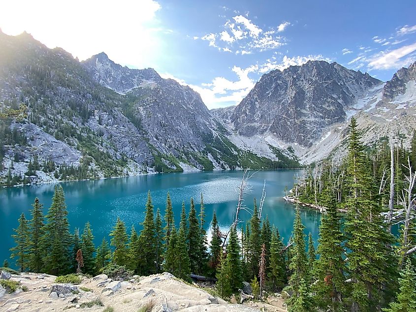 View of Colchuck Lake in Leavenworth, Washington