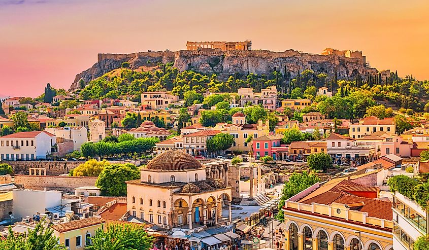 The skyline of modern-day Athens. 