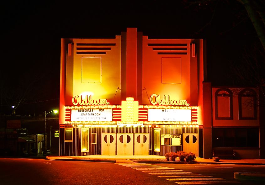 Oldham Theater in Sparta, Tennessee.