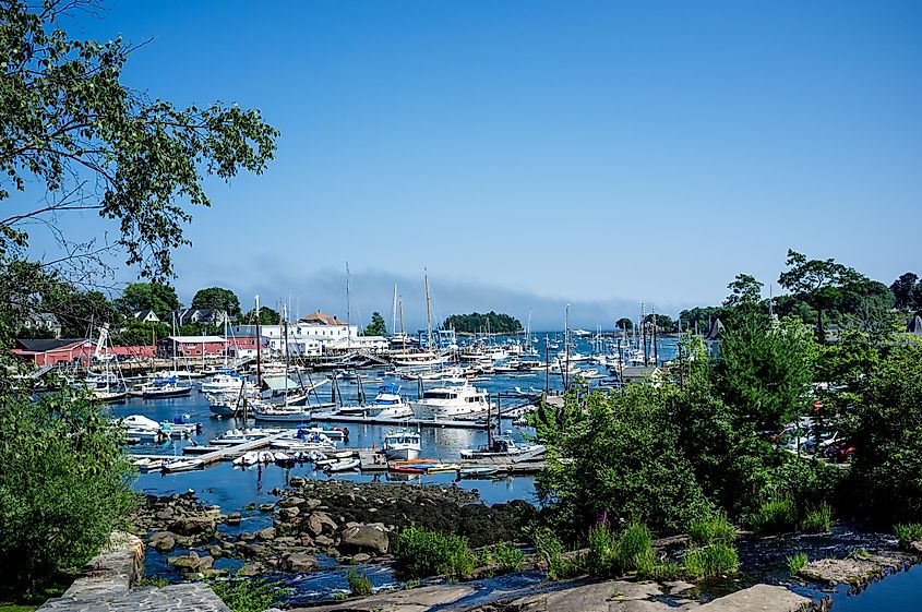 Camden Harbor in Maine.