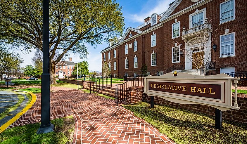 The Delaware State Capitol Building in Dover, Delaware.