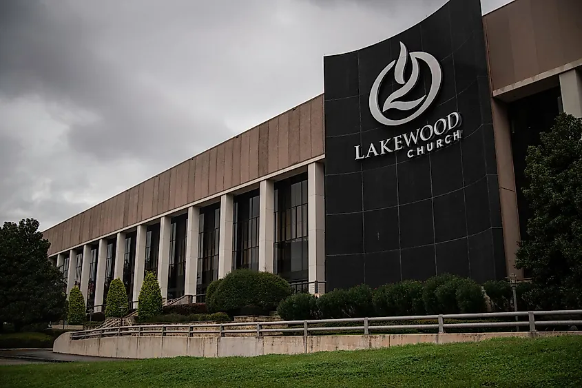 Joel Osteen's Lakewood Mega Church exterior