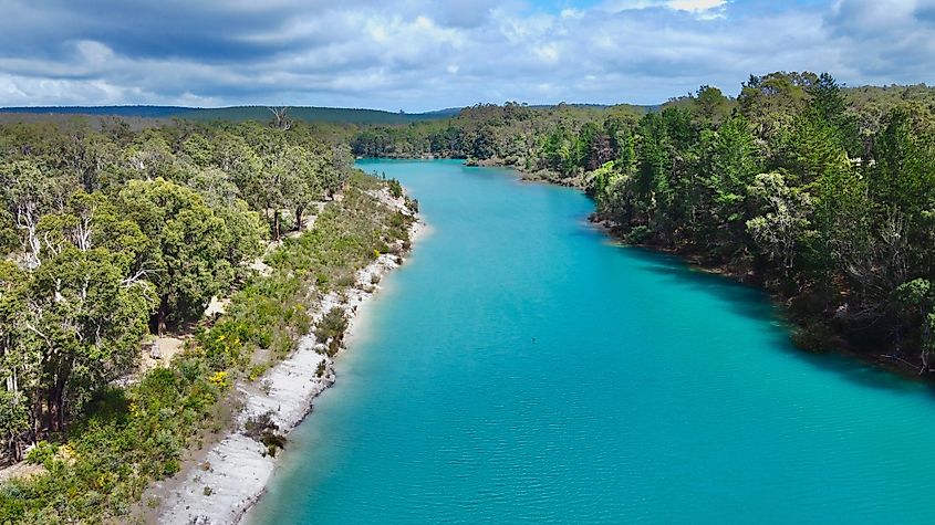 Black Diamond Lake in Collie, Western Australia.