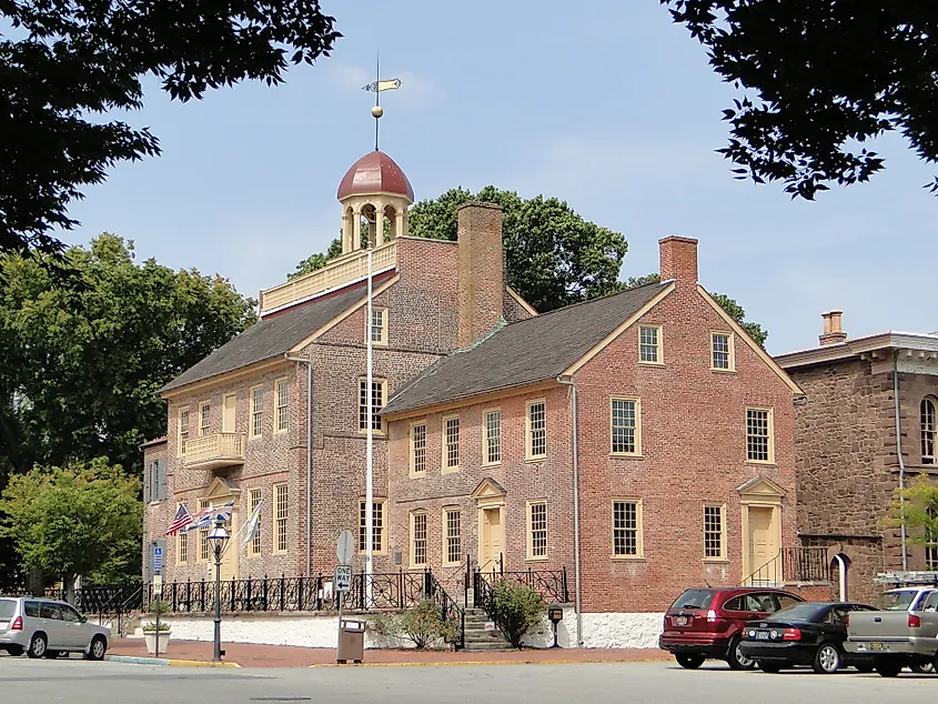 The New Castle Court House Museum in New Castle, Delaware. 