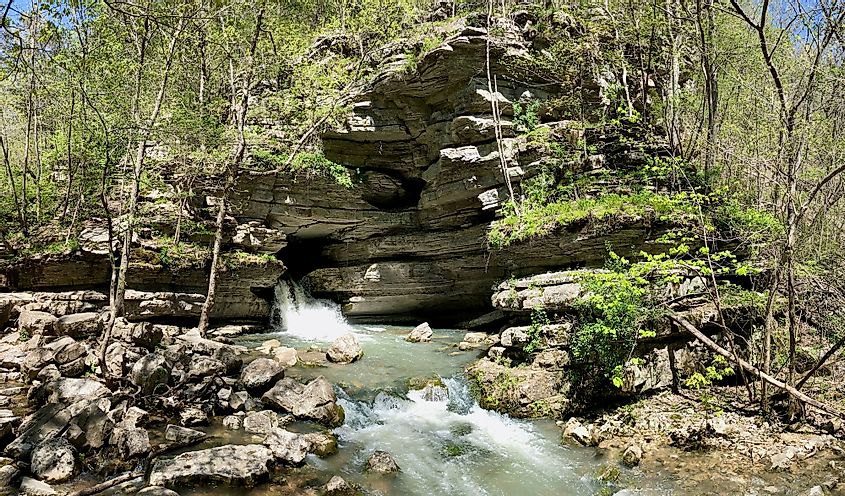 Blanchard Springs Cavern entrance in Arkansas.