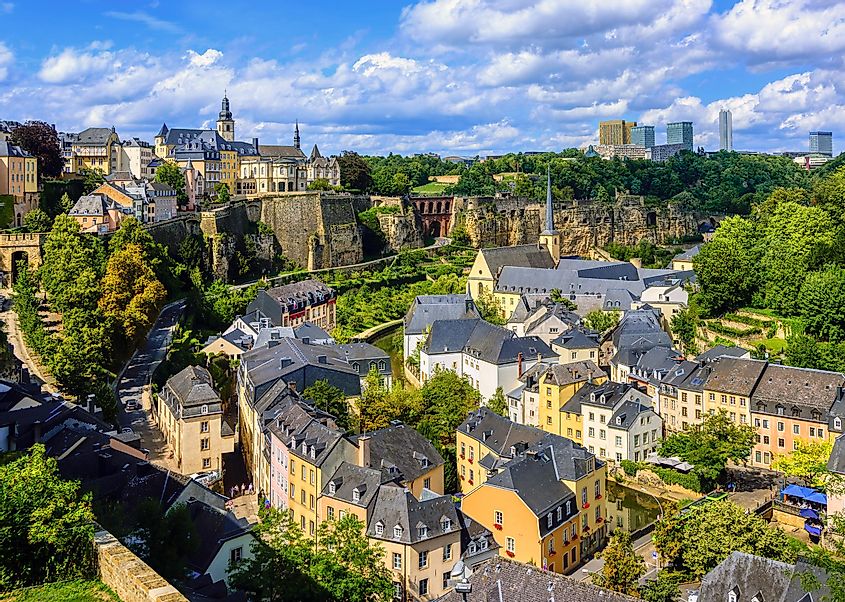 Luxembourg city, the capital of Grand Duchy of Luxembourg