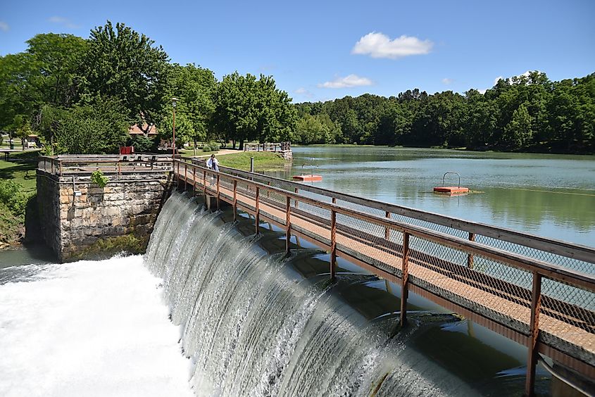 The Mammoth Springs State Park in Arkansas. 