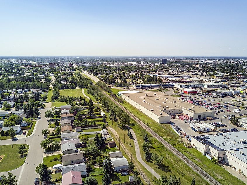 Residential area of Grande Prairie, Alberta, Canada