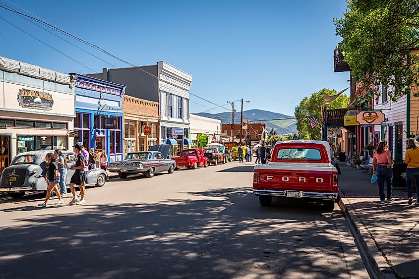 A vintage car show at Creede, Colorado