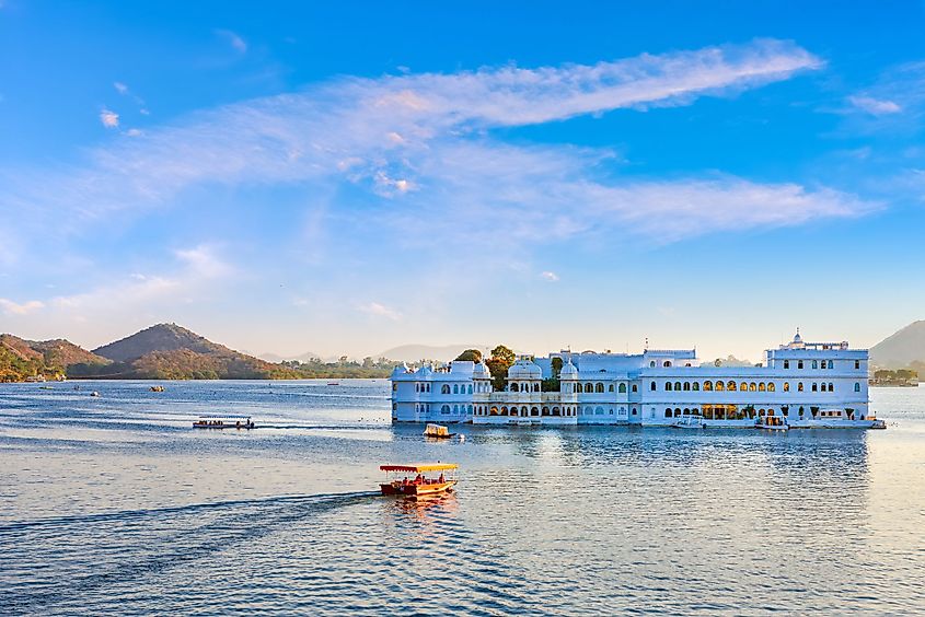 The Taj Lake Palace on Lake Pichola in Udaipur