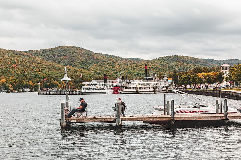 Beautiful mountain view at Lake George, New York