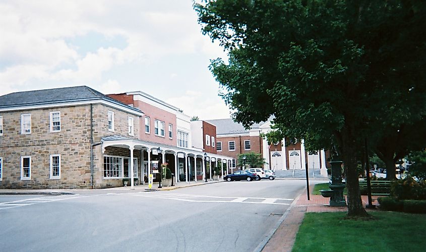 Business district of Ligonier, Pennsylvania.