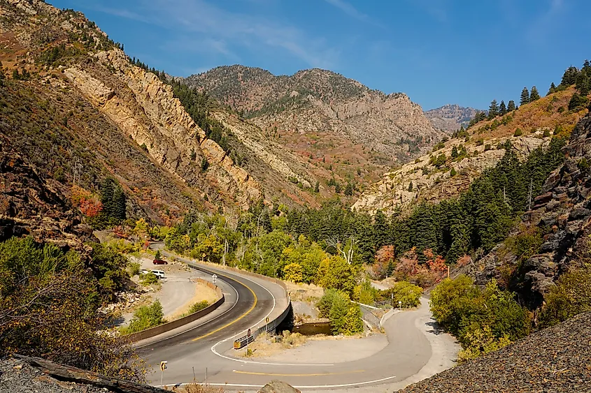 Stunning mountain scenery near Midway, Utah