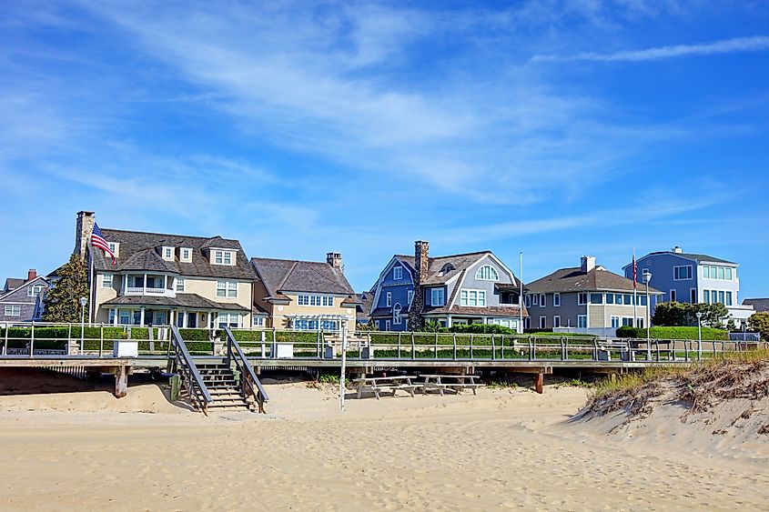 Waterfront houses in Sea Girt, New Jersey
