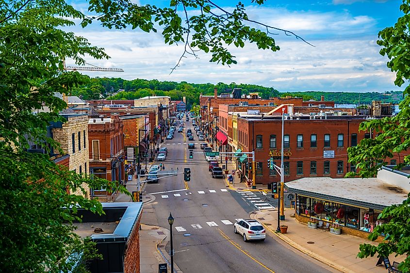 The beautiful downtown area of Stillwater, Minnesota