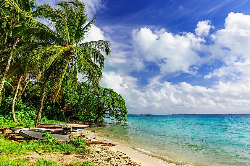 A beach in Kiribati.