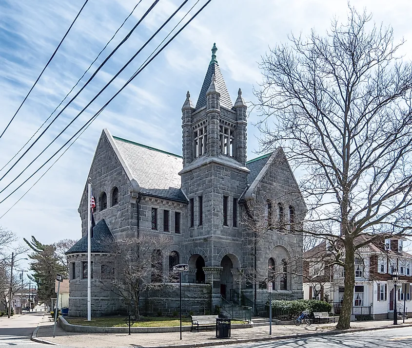 George Hail Library in Warren, Rhode Island.