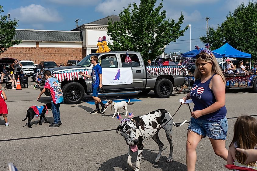 A parade in Fairborn, Ohio.