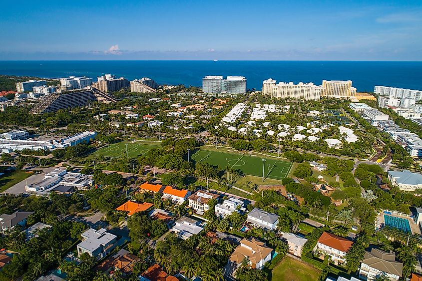 Aerial drone image of Key Biscayne, Florida