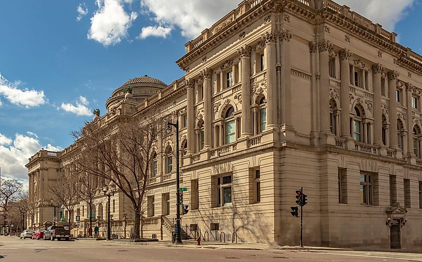 Central Library in Downtown Milwaukee, Milwaukee Public Library, Wisconsin.