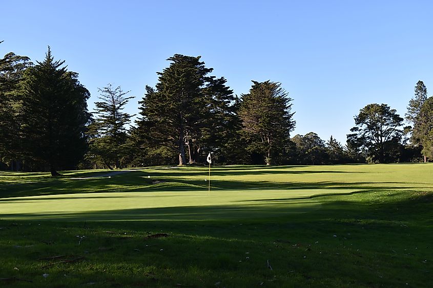 A golf course in Santa Cruz, California.