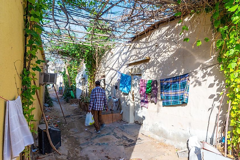 Migrant workers neighborhood in the old Msheireb district.