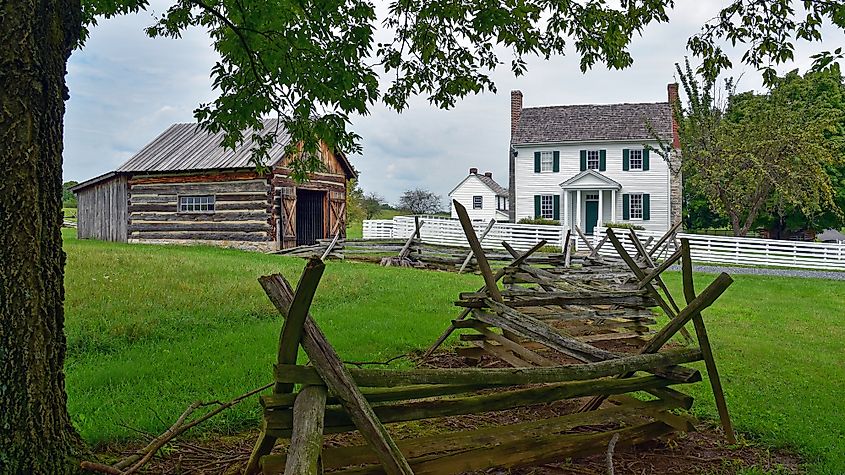 Bushong Farm at New Market Civil War Battlefield, Virginia.