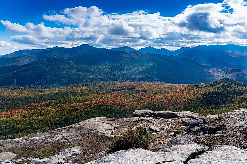 View from Hurricane Mountain in the fall in Keene, NY