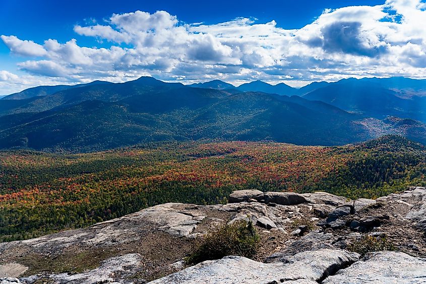 View from Hurricane Mountain in the fall in Keene, NY