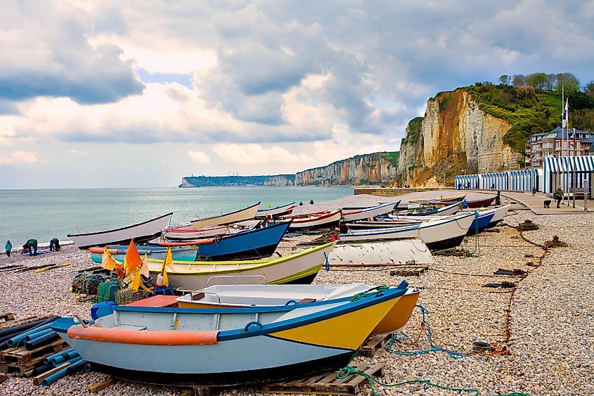 The port of Étretat, Normandy, France.