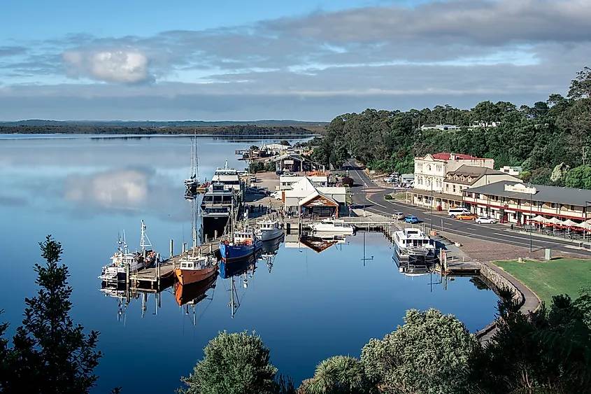 Overlooking Strahan, Tasmania, Australia. Image credit: Willowtreehouse via Shutterstock