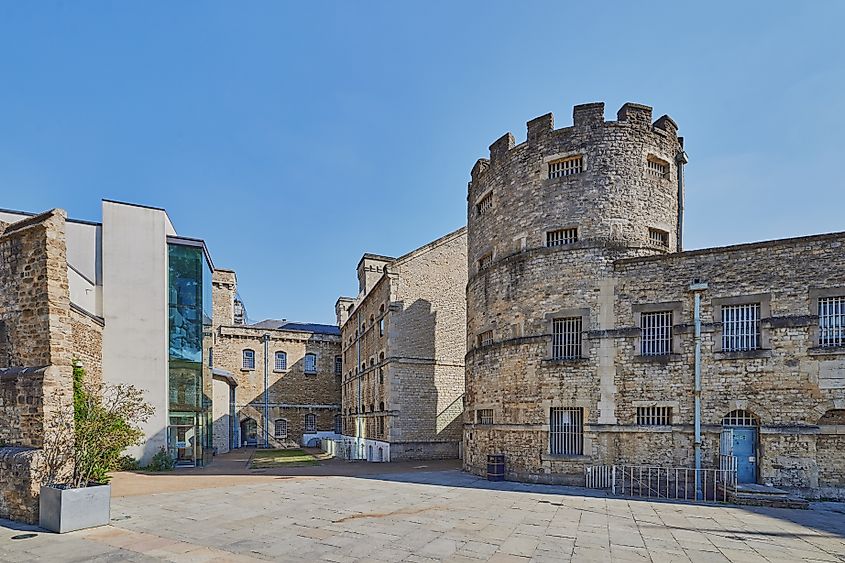 Oxford, UK-09.08.2022: View of Oxford Castle,England, UK