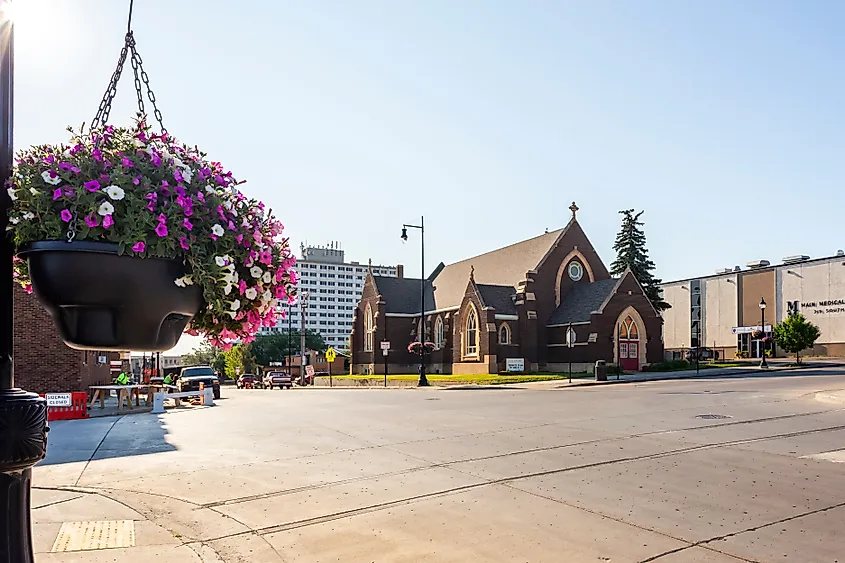 All Saints Episcopal Church in downtown Minot, North Dakota